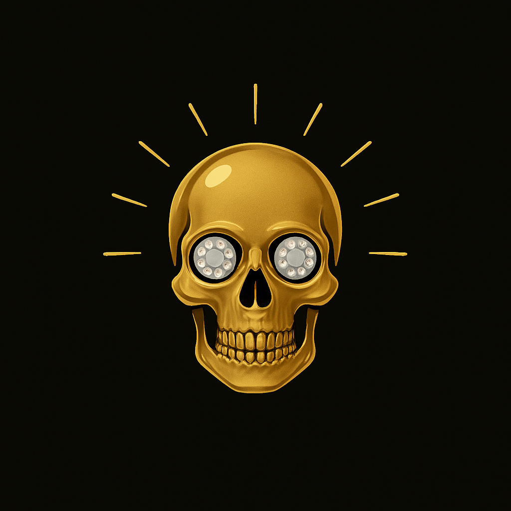 Gold and Skull Logo